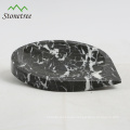 Natural marble salad plate with heart shape